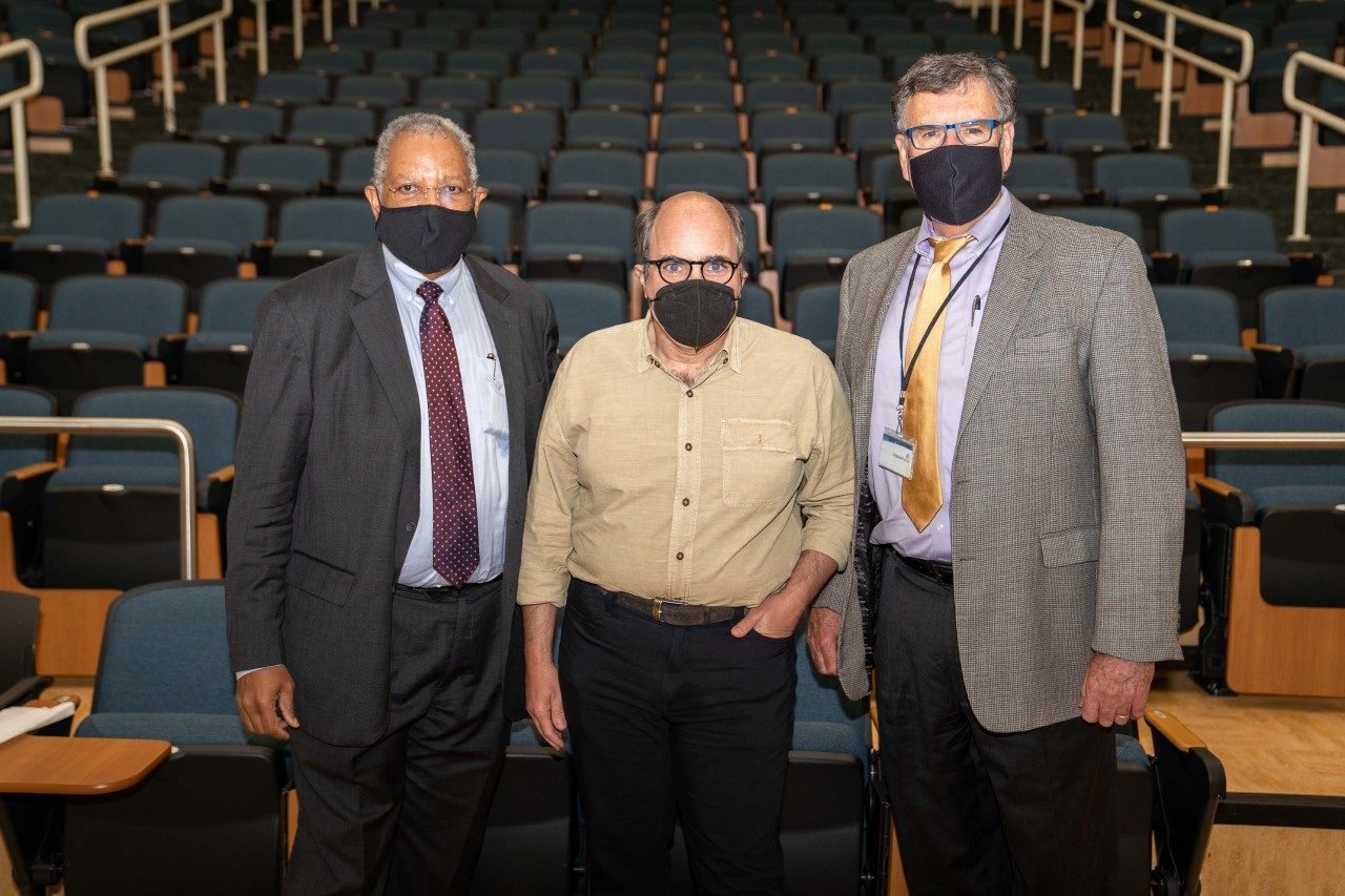 Anthony-Samuel LaMantia, professor and director of the Fralin Biomedical Research Institute's Center for Neurobiology Research (center), with Dr. Brawley and Dr. Friedlander.