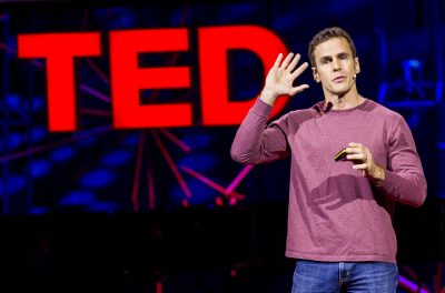 Read Montague speaks from the stage at TEDGlobal