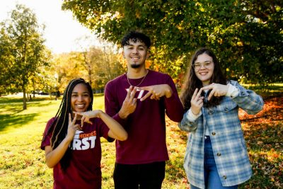 Virginia Tech students at the Blacksburg campus in fall 2021.