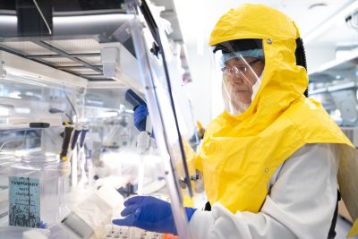 Molecular Diagnostic Lab worker