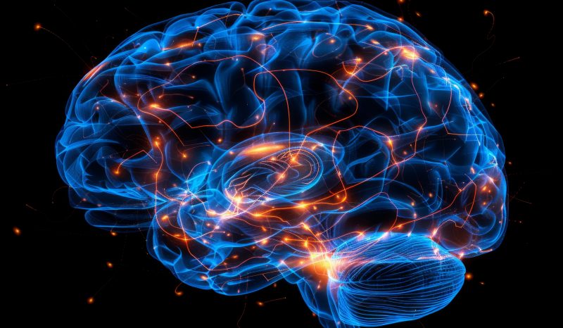 Brain stimulation artistic rendering