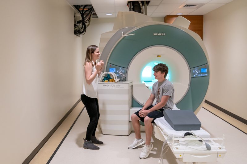 Teenager before MRI at Fralin Biomedical Teenager before MRI at Fralin Biomedical