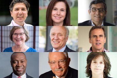 Collage of speakers for the 2023-24 Maury Strauss Distinguished Public Lecture Series