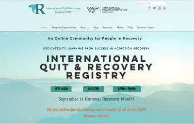 International Quit & Recovery Registry website